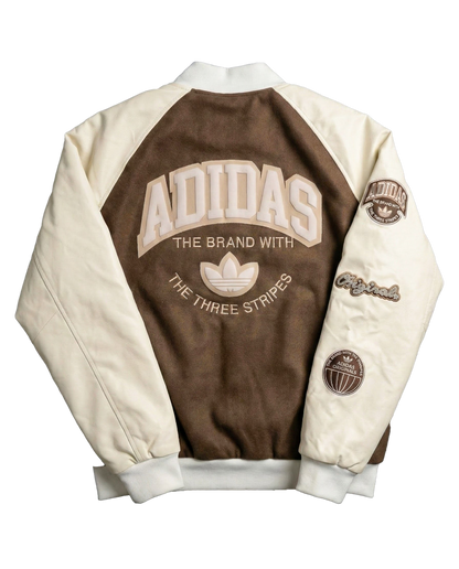 Adidas Originals Varsity Jacket - Brown/Cream